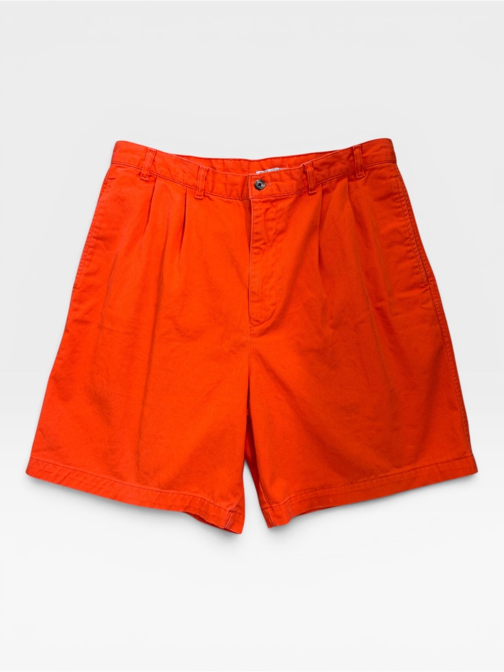VTG 80s Calvin Klein Orange Shorts USA Union Made Cotton Twill Chino Men’s Sz 34